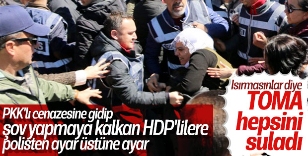 Terörist mezarına gitmek isteyen HDP'lilere izin verilmedi