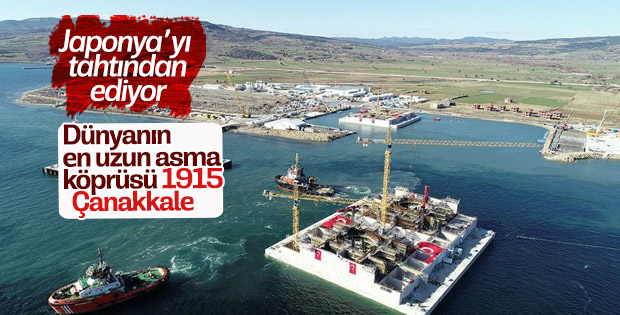 1915 Çanakkale Köprüsü'nün çalışmaları sürüyor
