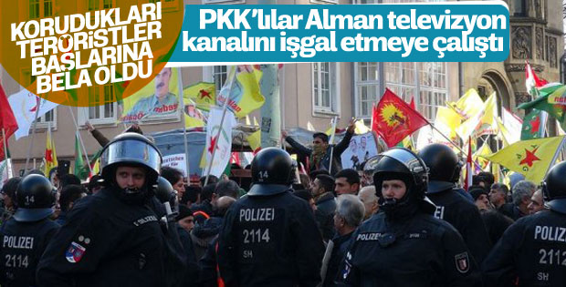 Almanya'da PKK'lılar devlet televizyonuna saldırdı