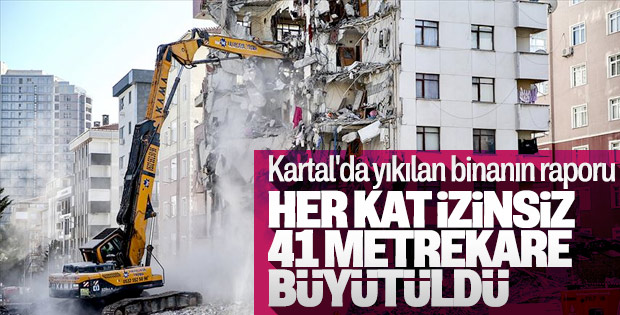 Kartal'da çöken binanın her katının büyütüldüğü ortaya çıktı