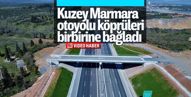 Kuzey Marmara otoyolu havadan görüntülendi