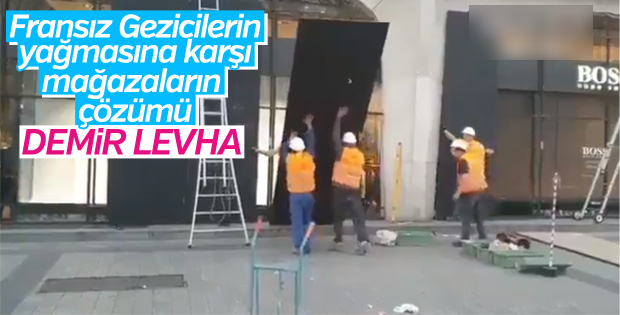 Fransa'daki yağmalamaya demir levhalı önlem