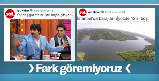 Show'daki skeç, Sol'un güldüren baraj haberini akıllara getirdi