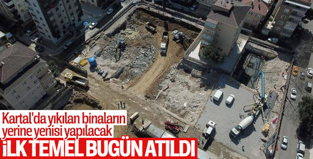 Kartal'da yeni binaların yapımına başlandı