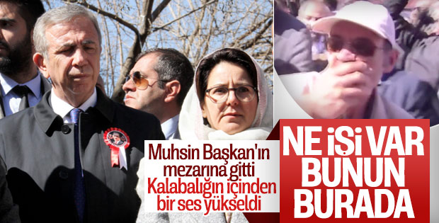 Mansur Yavaş'a Muhsin Yazıcıoğlu'nun kabrinde protesto