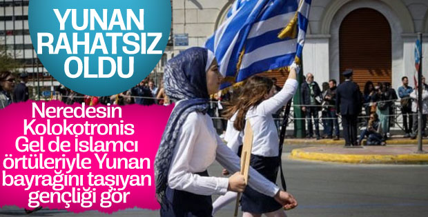 Yunanlardan başörtülü öğrencilere tepki
