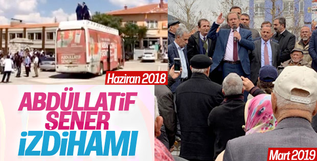 Abdüllatif Şener olmayan kalabalığa konuştu