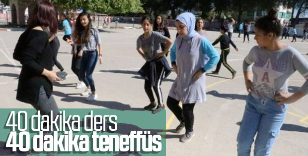 Antalya'da 40 dakika ders, 40 dakika teneffüs uygulaması