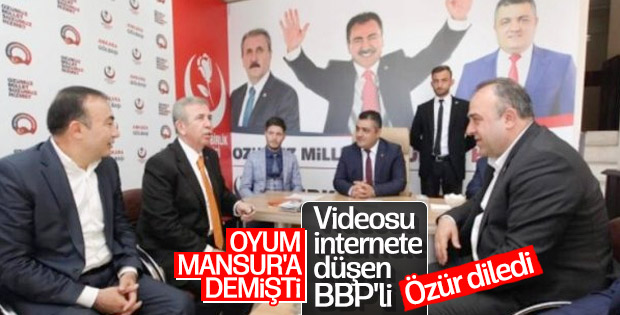 BBP'li Serkan Yüksel özür diledi