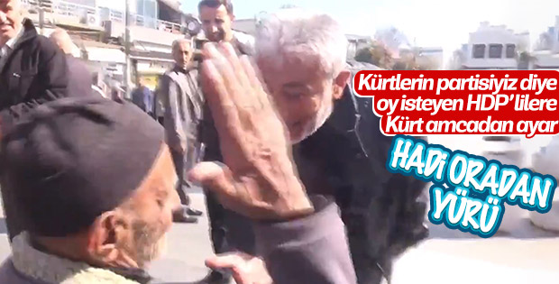 Diyarbakırlı dede HDP'lileri başından kovdu