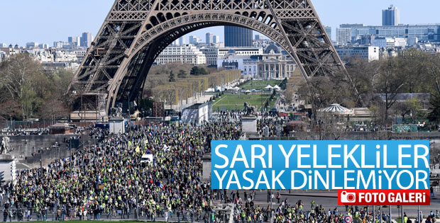 Fransa'da Sarı Yelekliler yasağa rağmen sokaklarda