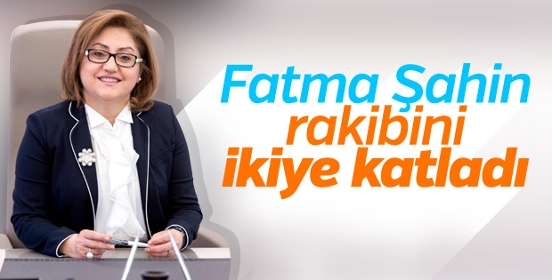 Gaziantep'te Fatma Şahin'den büyük fark