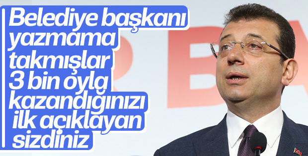 Ekrem İmamoğlu: Başkanlığı ilk ilan eden Binali Yıldırım