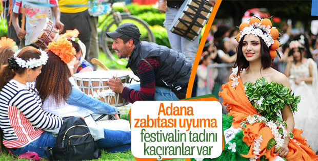 Adana'daki festivalde davulcu rahatsızlığı