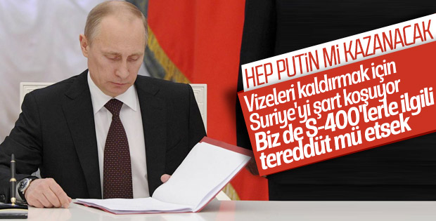 Türklere vizesiz Rusya seyahati, Putin'e soruldu