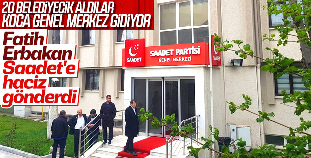 İcra memurları Saadet'in binasında