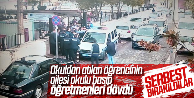 Denizli'de okulu basan aile serbest bırakıldı