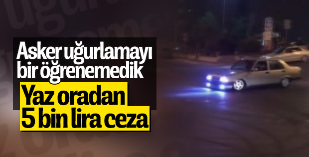 İstanbul’da asker konvoyunda drift