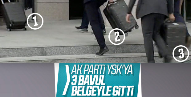AK Parti 3 bavul belge ile itiraza gitti