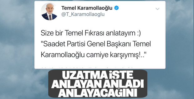 Karamollaoğlu, Çamlıca Camii tartışmasını sürdürüyor