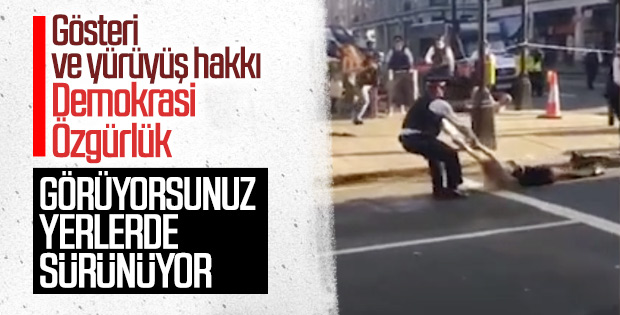 İngiliz polisinin göstericilere acıması yok