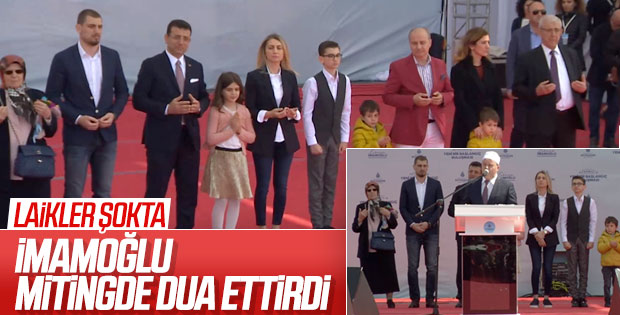 İmamoğlu'nun Maltepe mitingi dualarla başladı