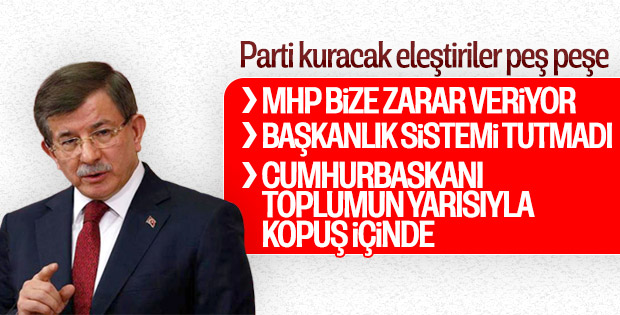 Ahmet Davutoğlu eleştirilerini sıraladı