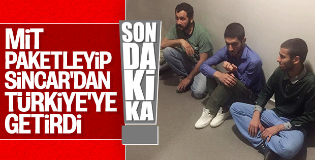 Sincar'da yakalanan 4 terörist Türkiye'ye getirildi