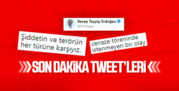 Erdoğan: Şiddeti asla tasvip etmeyiz