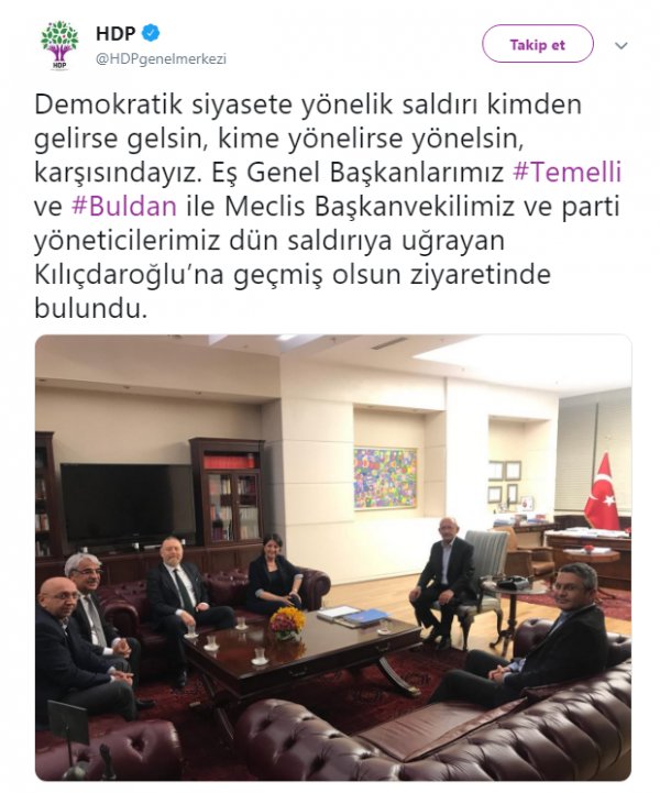 HDP'den Kılıçdaroğlu'na geçmiş olsun ziyareti