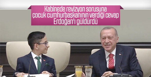 Cumhurbaşkanı Erdoğan çocukları kabul etti