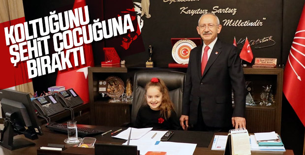 CHP Genel Başkan koltuğuna şehit kızı oturdu