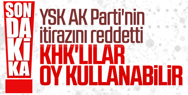 YSK, KHK'lı seçmen oy kullanabilir dedi