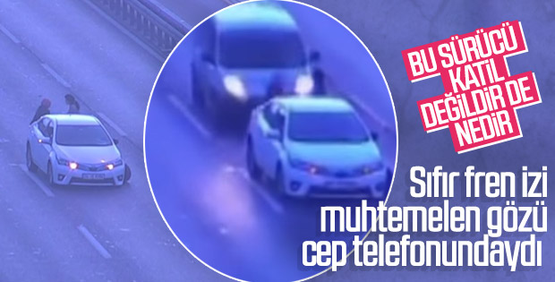 Kaza yapan aracına bakarken başka araba altında kaldı