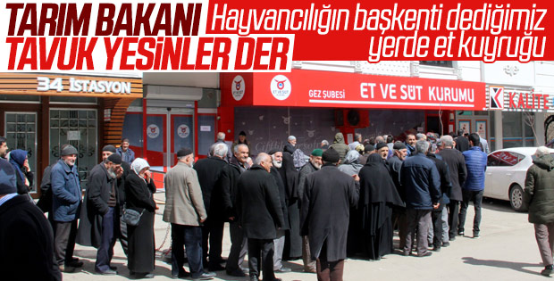 Hayvancılığın merkezi Erzurum'da ucuz et kuyruğu
