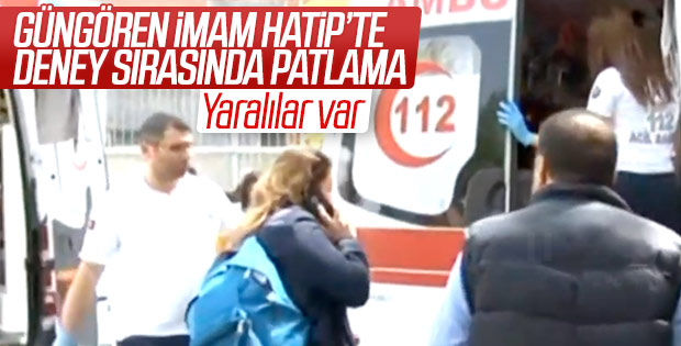 Güngören'de okulda deney sırasında patlama oldu