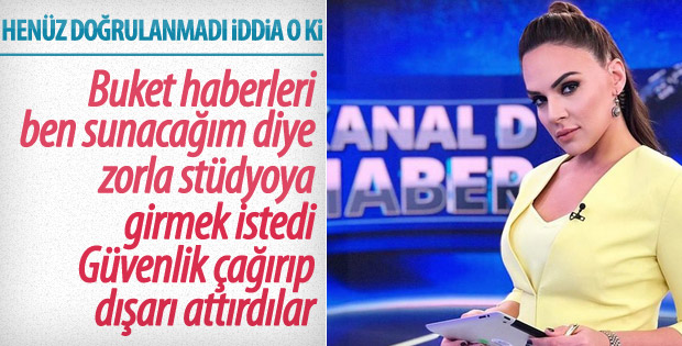 Buket Aydın stüdyoya girmeye çalışırken çıkarıldı