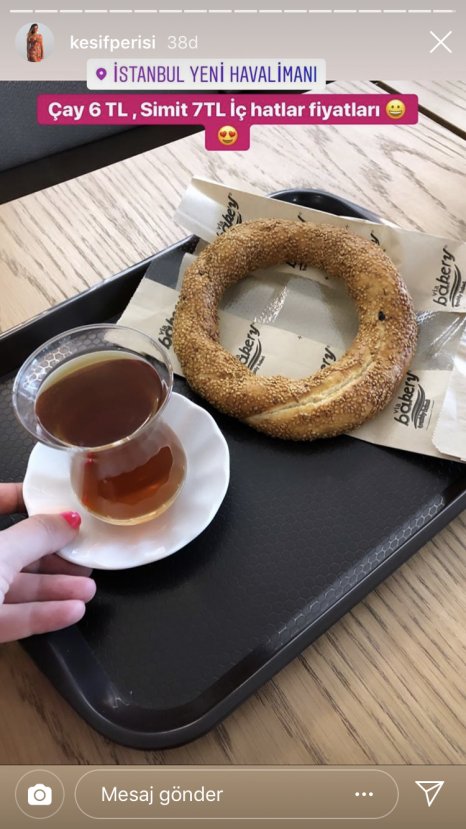 İstanbul Havalimanı'nda çay simit 13 lira