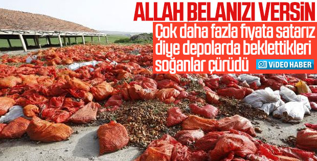 Ankara’da tonlarca soğan çöp oldu