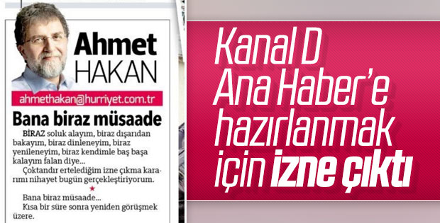Ahmet Hakan, Kanal D Ana Haber için hazırlık yapıyor