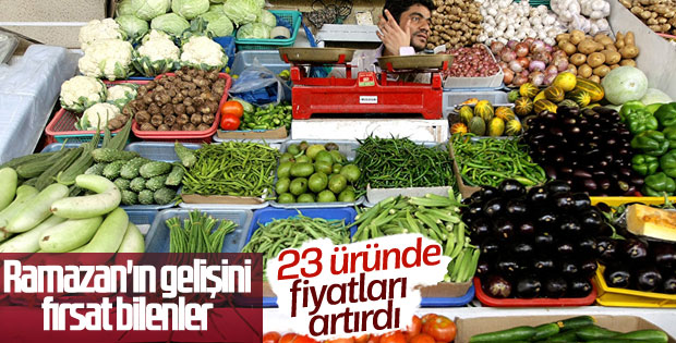 11 üründe fiyat düştü 23 üründe fiyat arttı