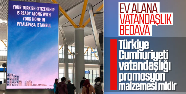 İstanbul Havalimanı&#39;nda vatandaşlık reklamı