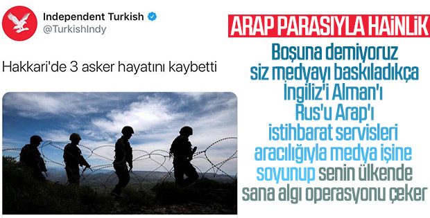 Arapların kurduğu haber sitesi 'şehit' diyemiyor