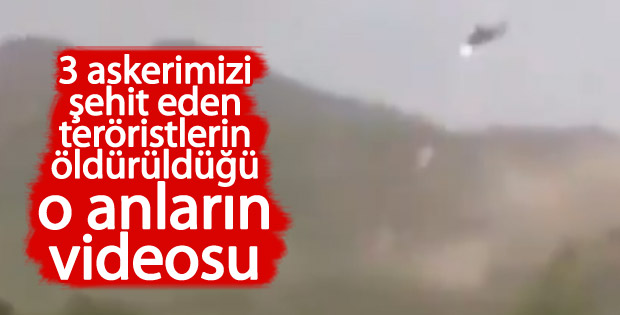 Irak'ın kuzeyinde teröristlerin vurulma anı