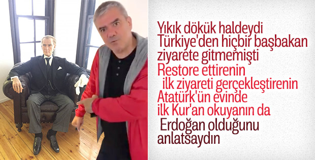 Yılmaz Özdil, Atatürk'ün evini ziyaret etti
