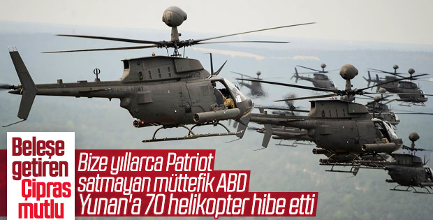 Yunanların ABD'den sipariş ettiği helikopterleri geldi
