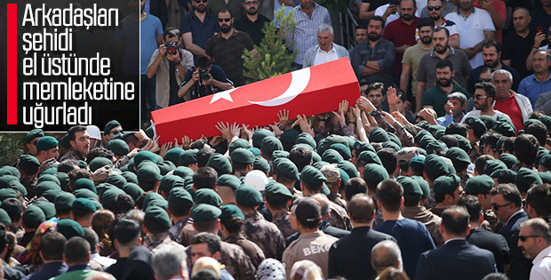 Görev arkadaşları son yolculuğuna uğurladı
