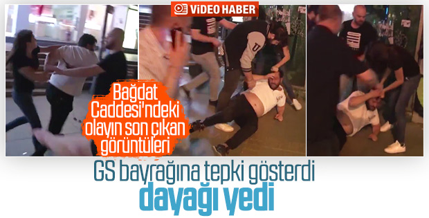 Bağdat Caddesi'nde taraftarlar arasında kavga