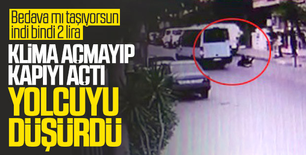 Maltepe'de genç kız kapısı açık minibüsten yola düştü