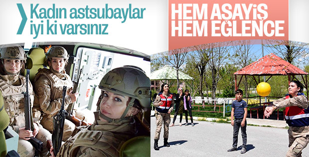 Hem terörle mücadele hem de çocuklarla oyun